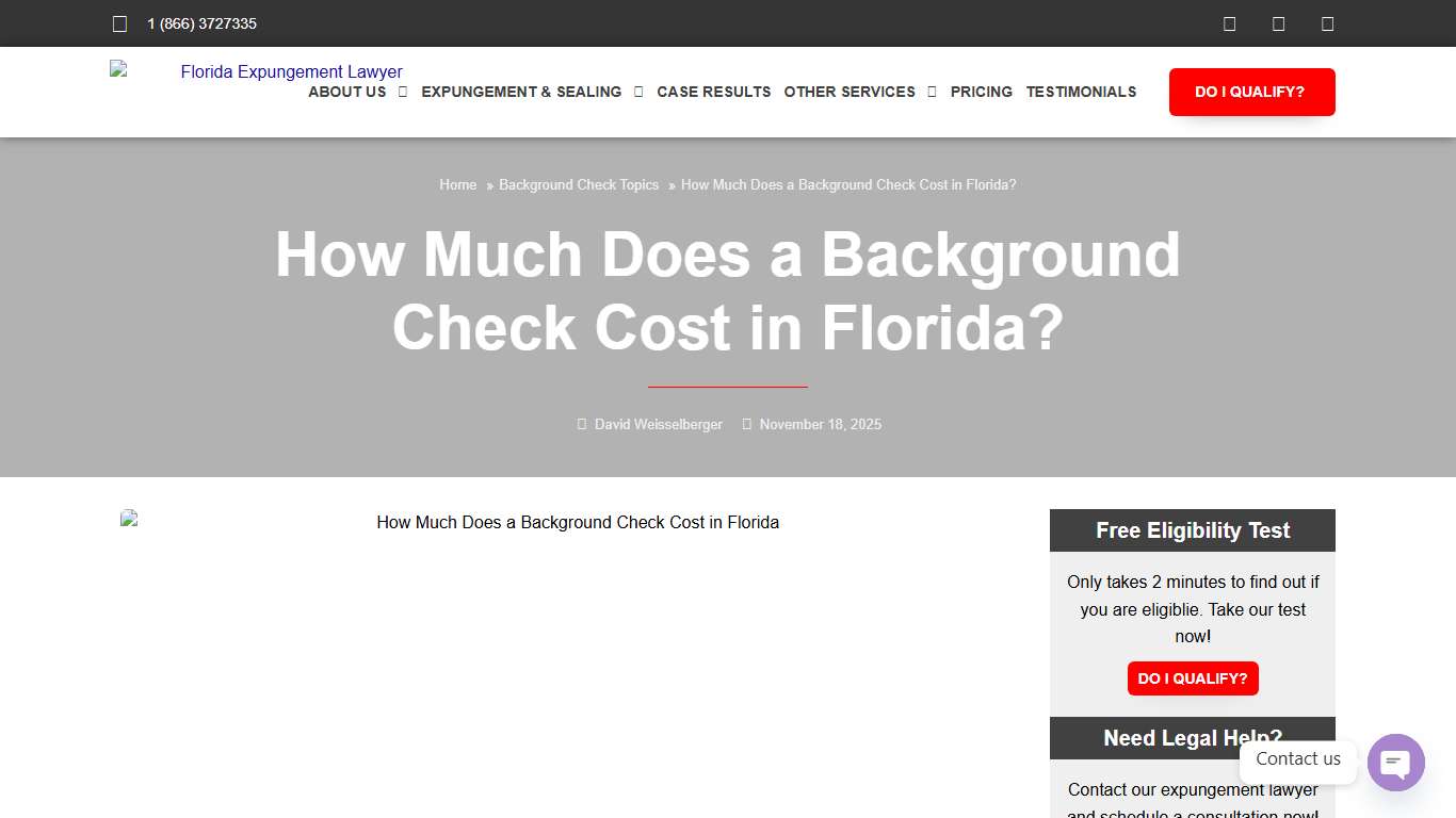 How Much Does a Background Check Cost in Florida? (2026 Updated)